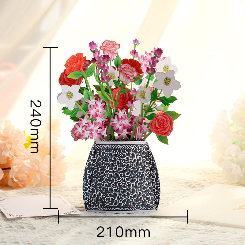 Wholesale Mother's Day Paper Three-dimensional Greeting Cards 3D Hot Stamping Ornaments